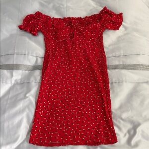 Prince Polly Red Floral Smocked Top
